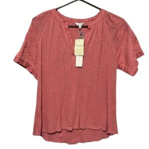 Lucky Brand NWT Women's Short sleeve Red/Orange blouse size small